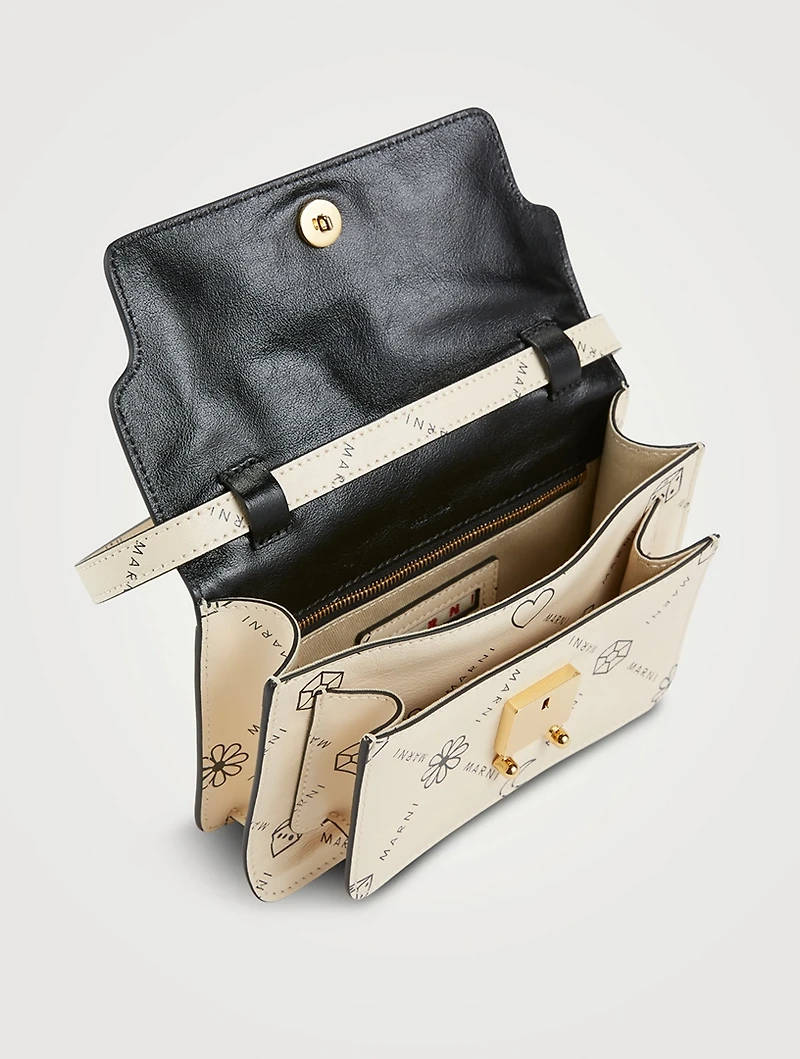 Trunk Leather Bag In Logo Print