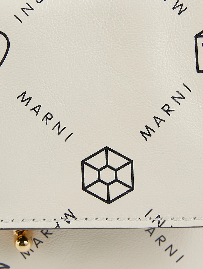 Trunk Leather Bag In Logo Print