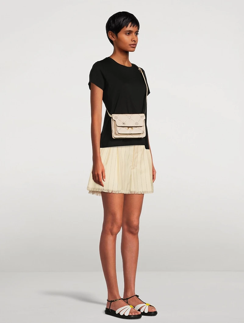 Trunk Leather Bag In Logo Print