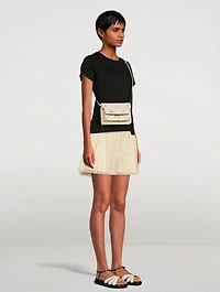 Trunk Leather Bag In Logo Print