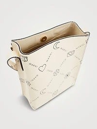 Nano Museo Leather Tote Bag In Logo Print