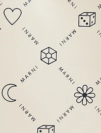 Nano Museo Leather Tote Bag In Logo Print