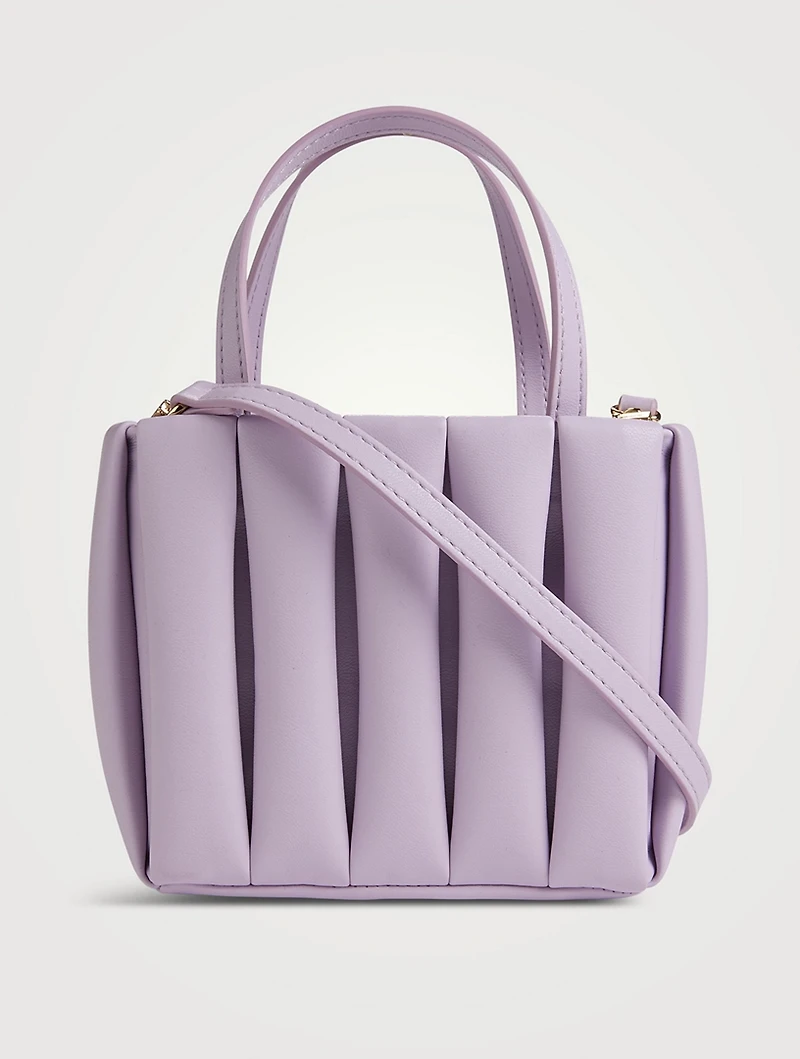 Aria Pleated Vegan Leather Tote Bag