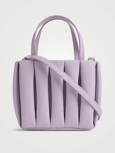Aria Pleated Vegan Leather Tote Bag