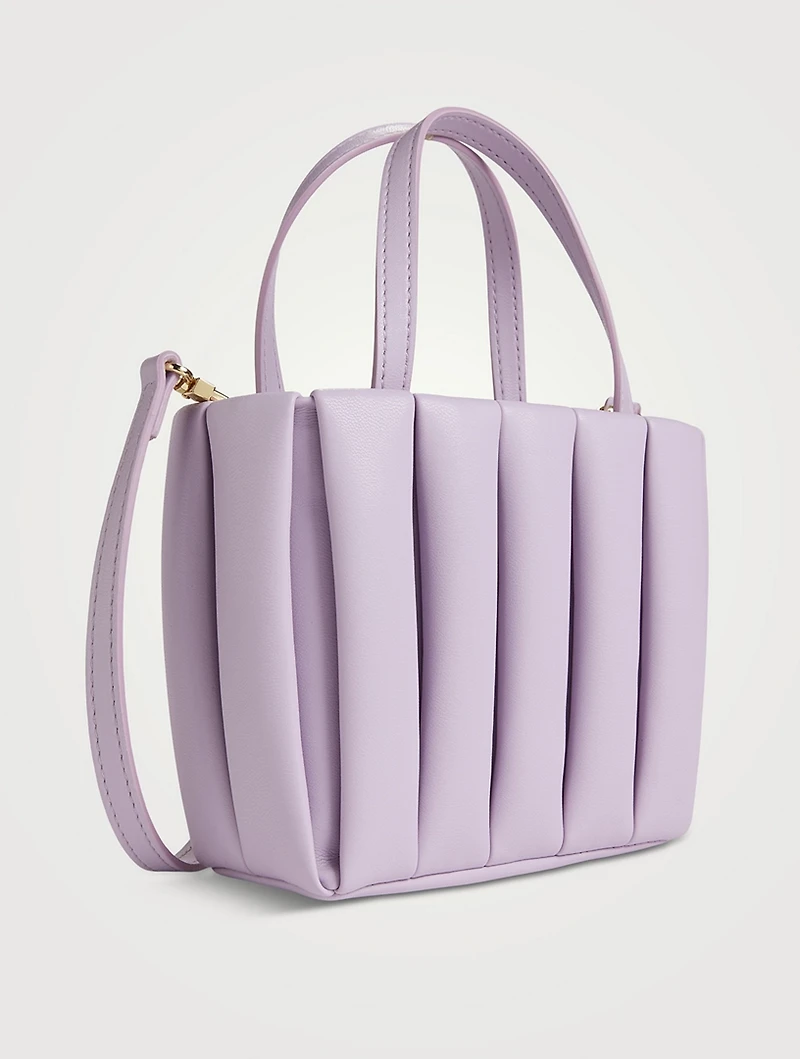 Aria Pleated Vegan Leather Tote Bag