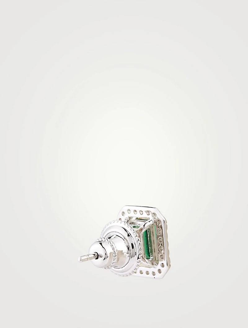 Eton Emerald Borderset Stud Earrings
