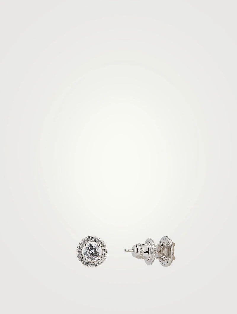 Gwen Round Borderset Stud Earrings