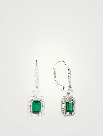 Moxie Emerald-Cut Drop Earrings