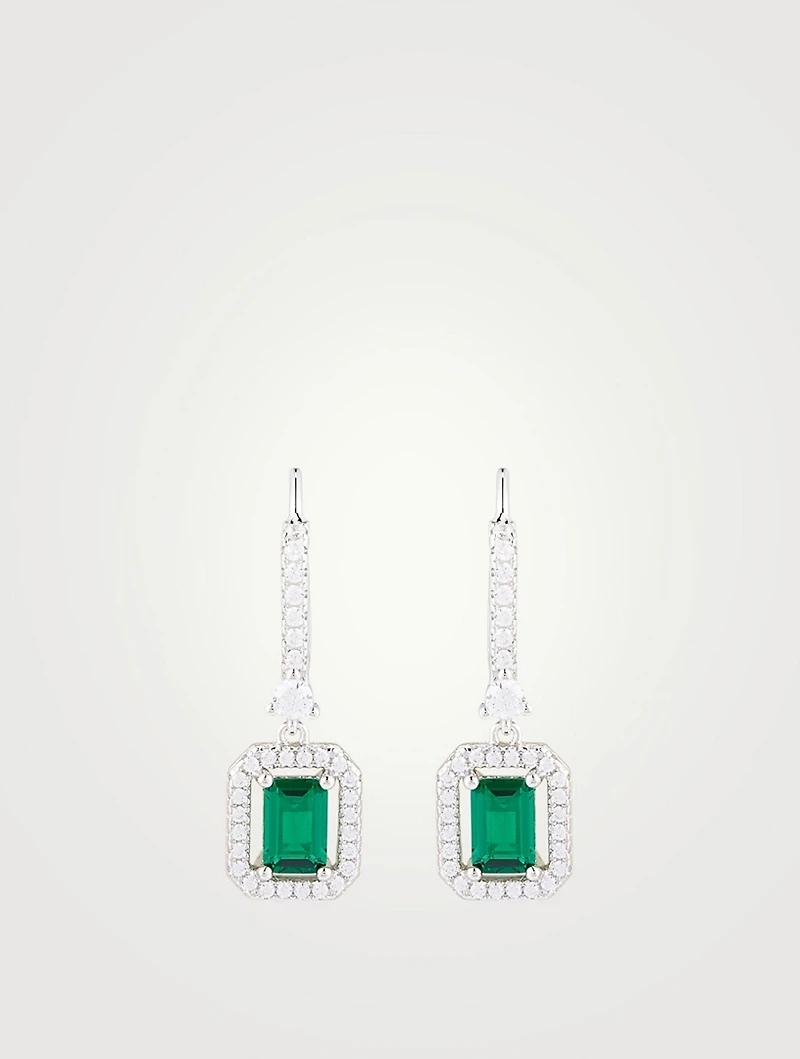 Moxie Emerald-Cut Drop Earrings