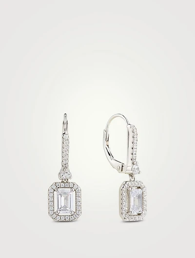 Moxie Emerald Borderset Drop Earrings