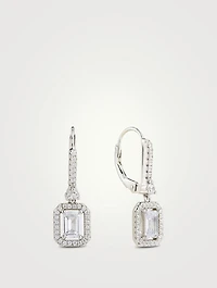 Moxie Emerald Borderset Drop Earrings