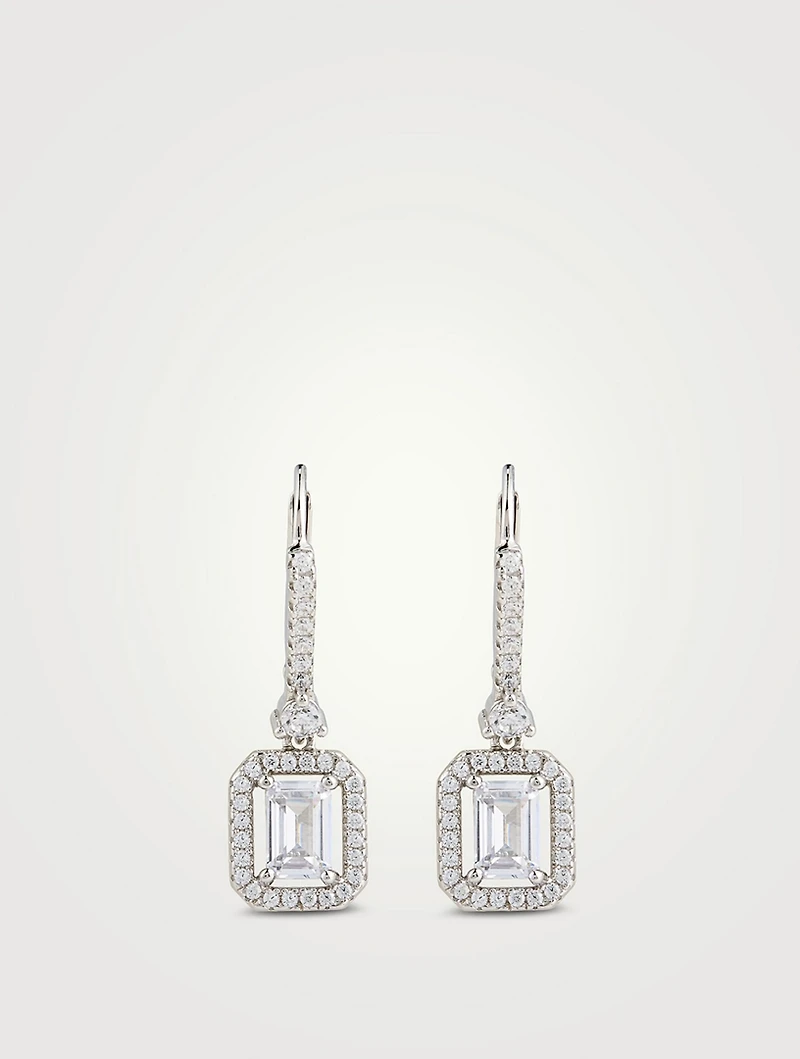 Moxie Emerald Borderset Drop Earrings