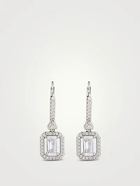 Moxie Emerald Borderset Drop Earrings