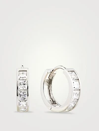 Waverly Princess Bezel Hoop Earrings