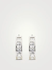 Waverly Princess Bezel Hoop Earrings