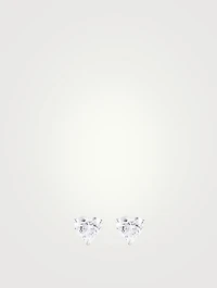 9K White Gold Camden Heart Stud Earrings