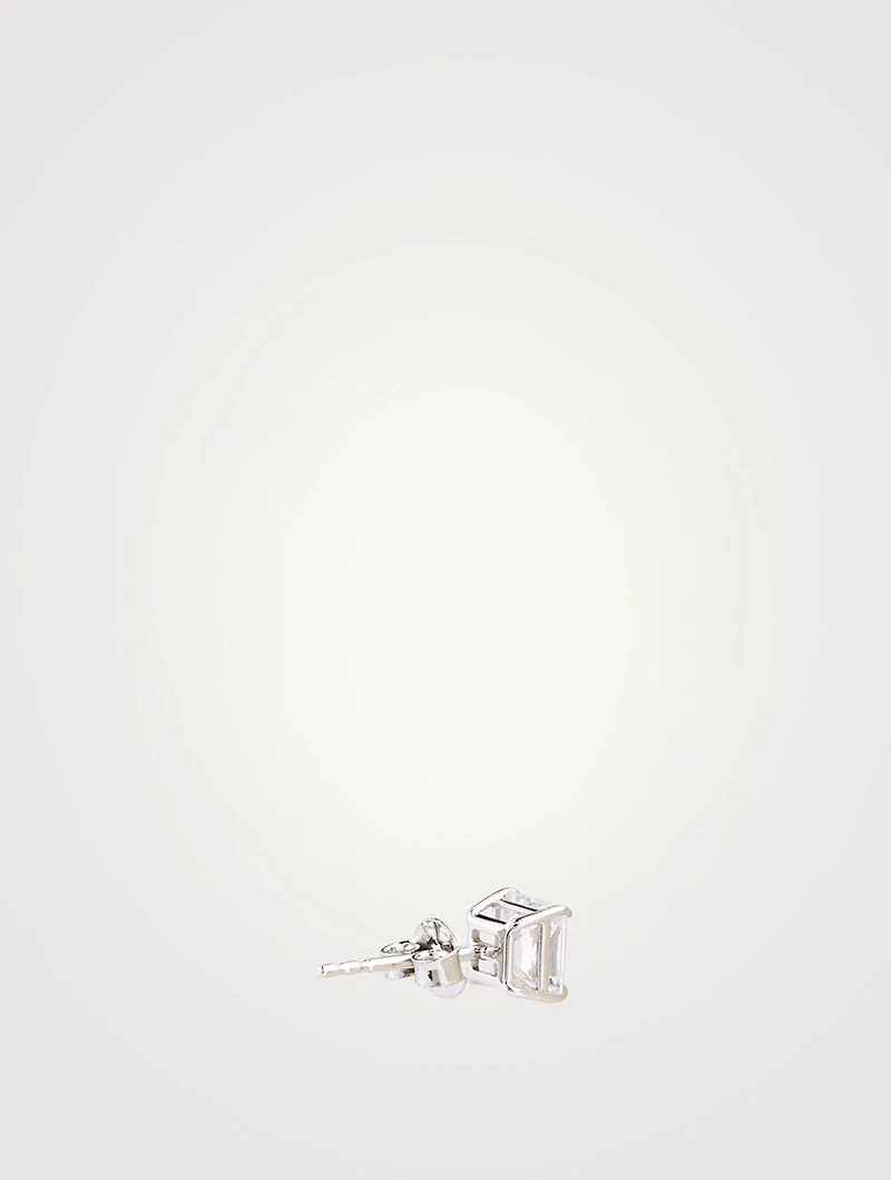 9K White Gold Chester Princess Stud Earrings
