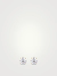 9K Gold Eternal Four Prong Round Stud Earrings