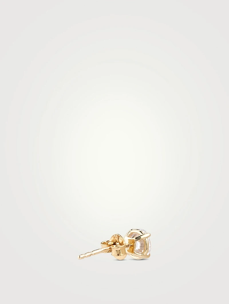 9K Gold Eternal Four Prong Round Stud Earrings