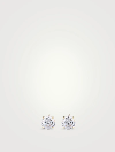 9K Gold Round Stud Earrings