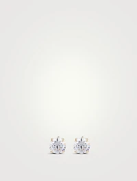 9K Gold Round Stud Earrings