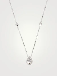 Emile Pear Borderset Pendant Necklace