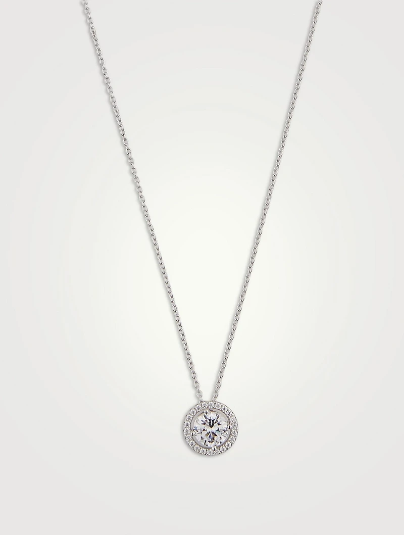 Gwen Round Borderset Pendant Necklace