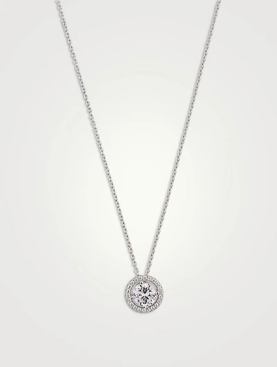 Gwen Round Borderset Pendant Necklace