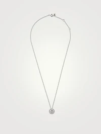 Gwen Round Borderset Pendant Necklace