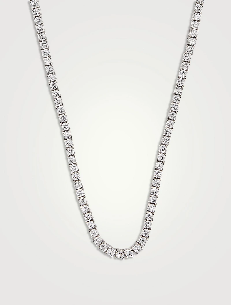Prudence Round Prong Line Necklace