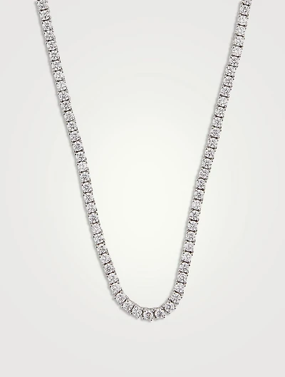 Prudence Round Prong Line Necklace