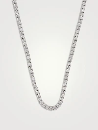 Prudence Round Prong Line Necklace