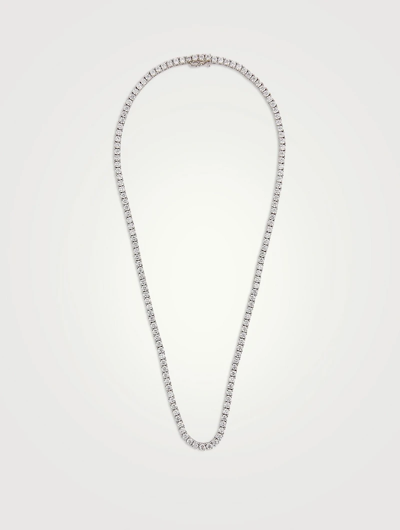 Prudence Round Prong Line Necklace