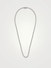 Prudence Round Prong Line Necklace