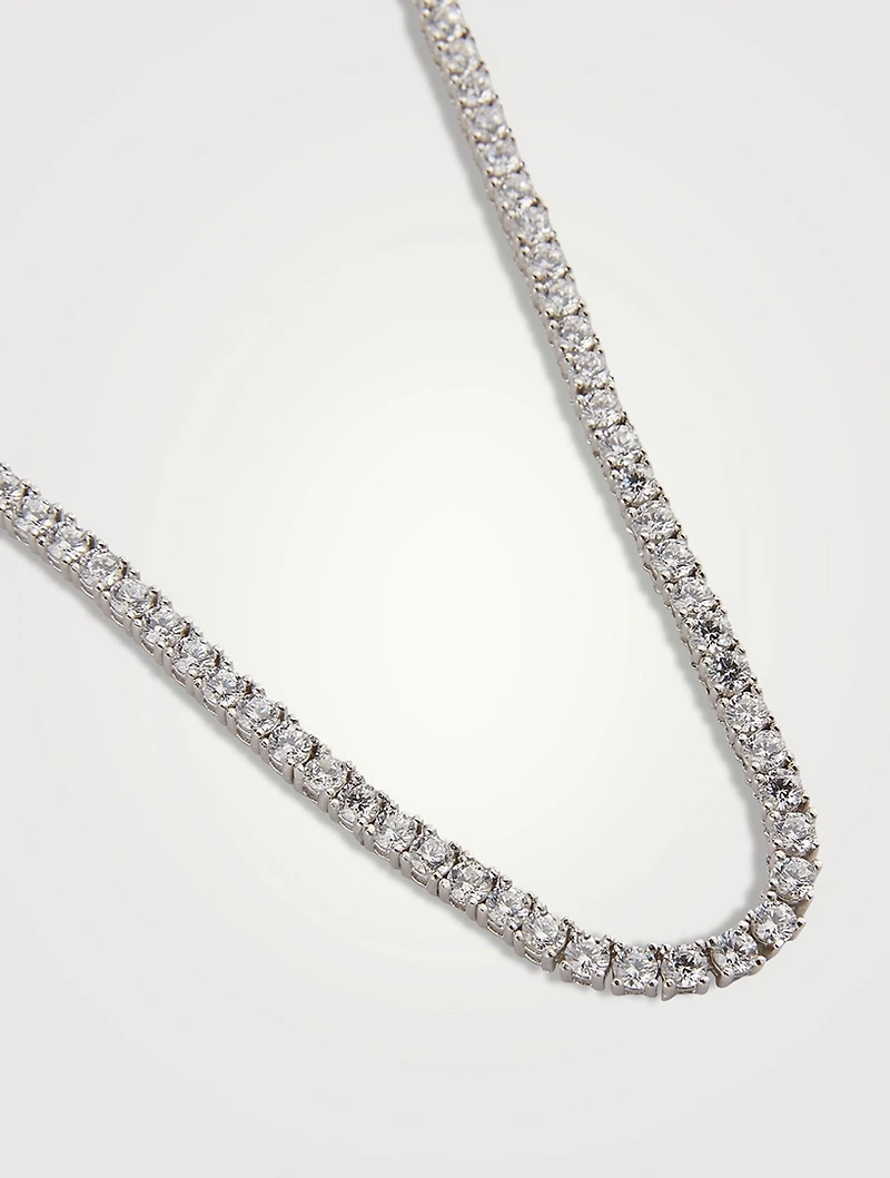 Prudence Round Prong Line Necklace
