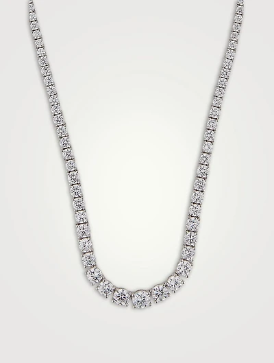 Taryn Round Prong Line Necklace
