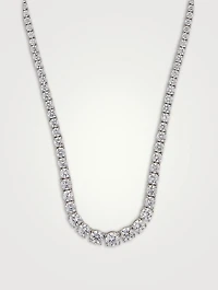 Taryn Round Prong Line Necklace