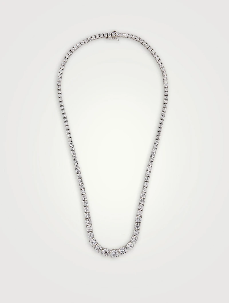 Taryn Round Prong Line Necklace