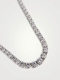 Taryn Round Prong Line Necklace