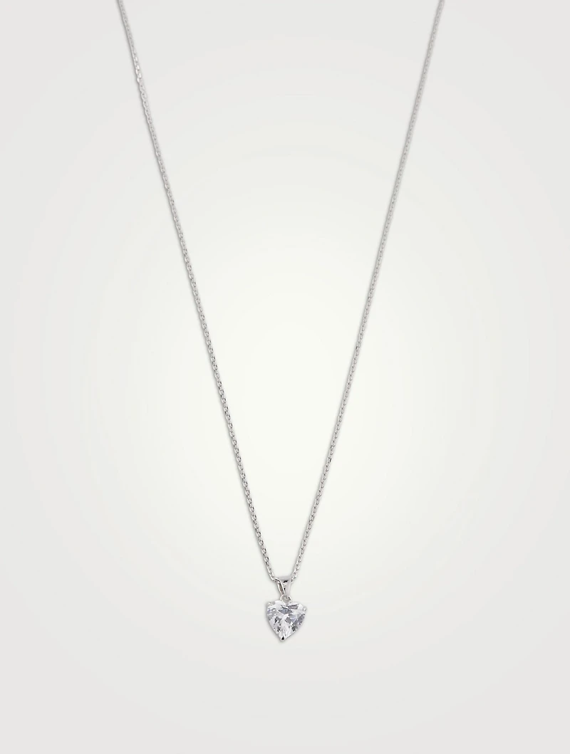 9K White Gold Camden Heart Pendant Necklace
