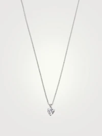 9K White Gold Camden Heart Pendant Necklace