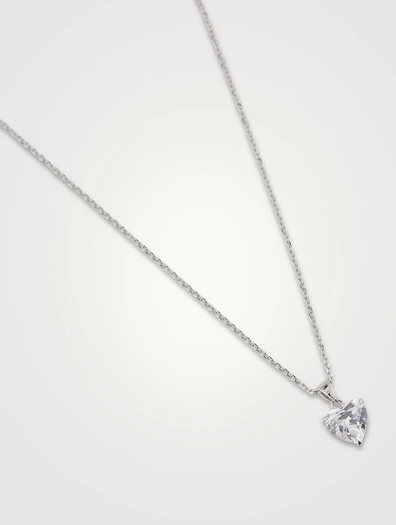 9K White Gold Camden Heart Pendant Necklace