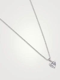 9K White Gold Camden Heart Pendant Necklace