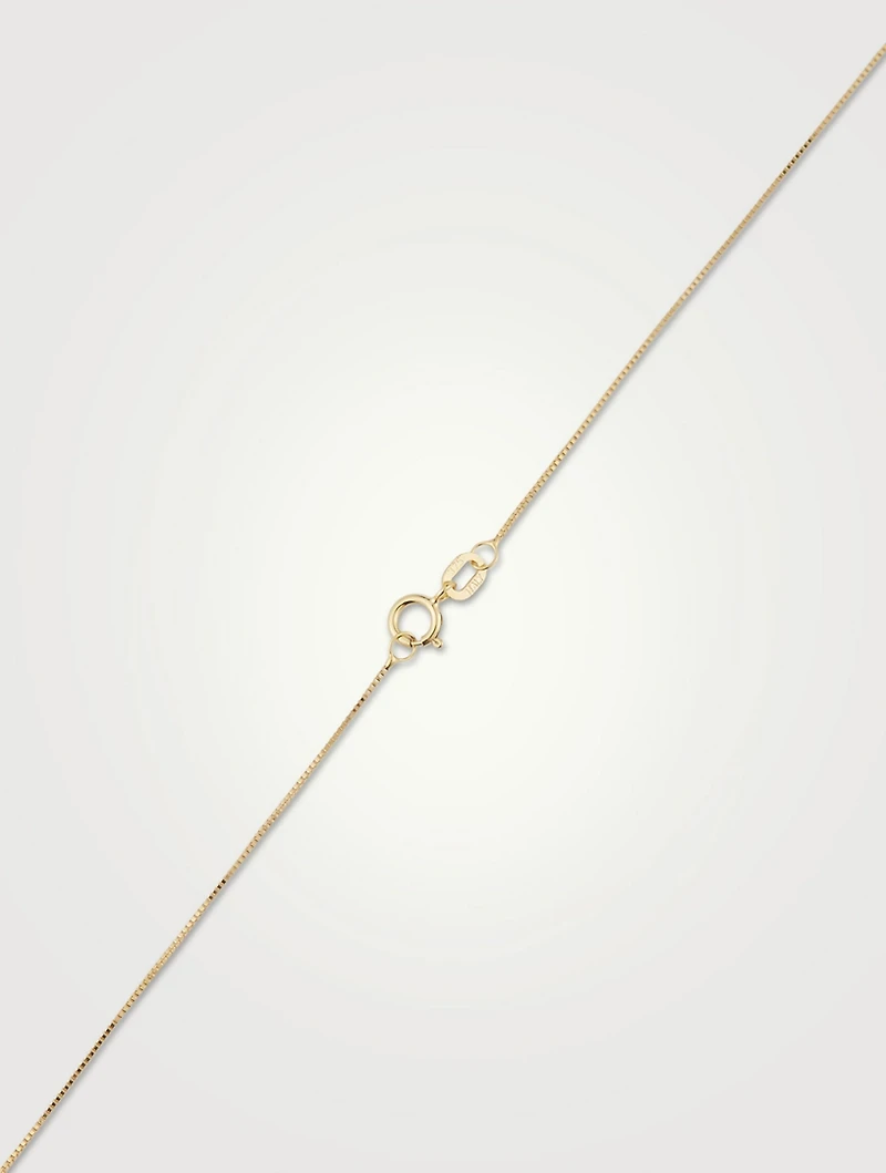 9K Gold Hazel Four Prong Round Pendant Necklace