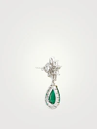 Camari Emerald Pear Microset Drop Earrings