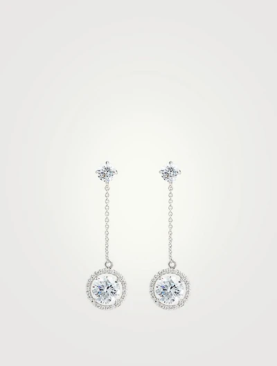 Ida Round Borderset Drop Earrings