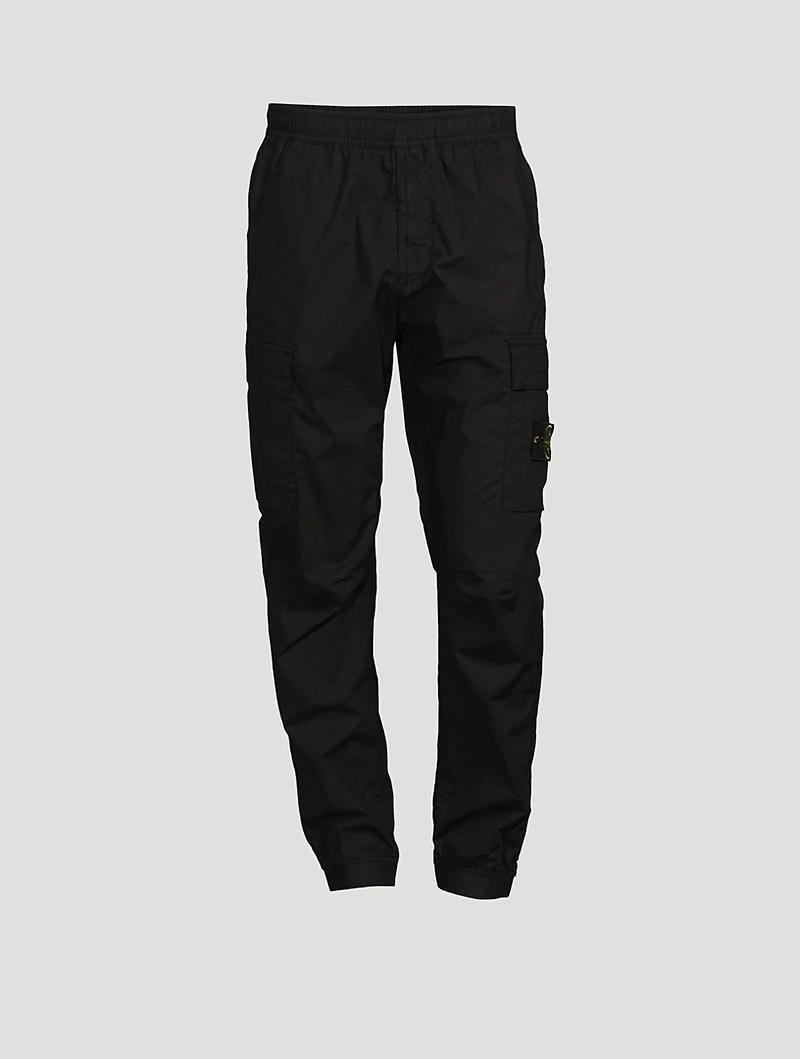 Garment-Dyed Stretch Cotton Tela Pants