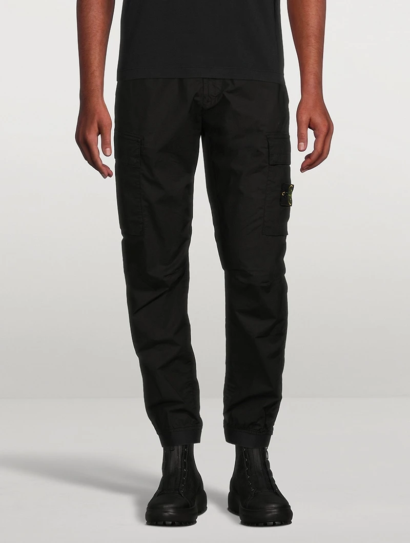Garment-Dyed Stretch Cotton Tela Pants