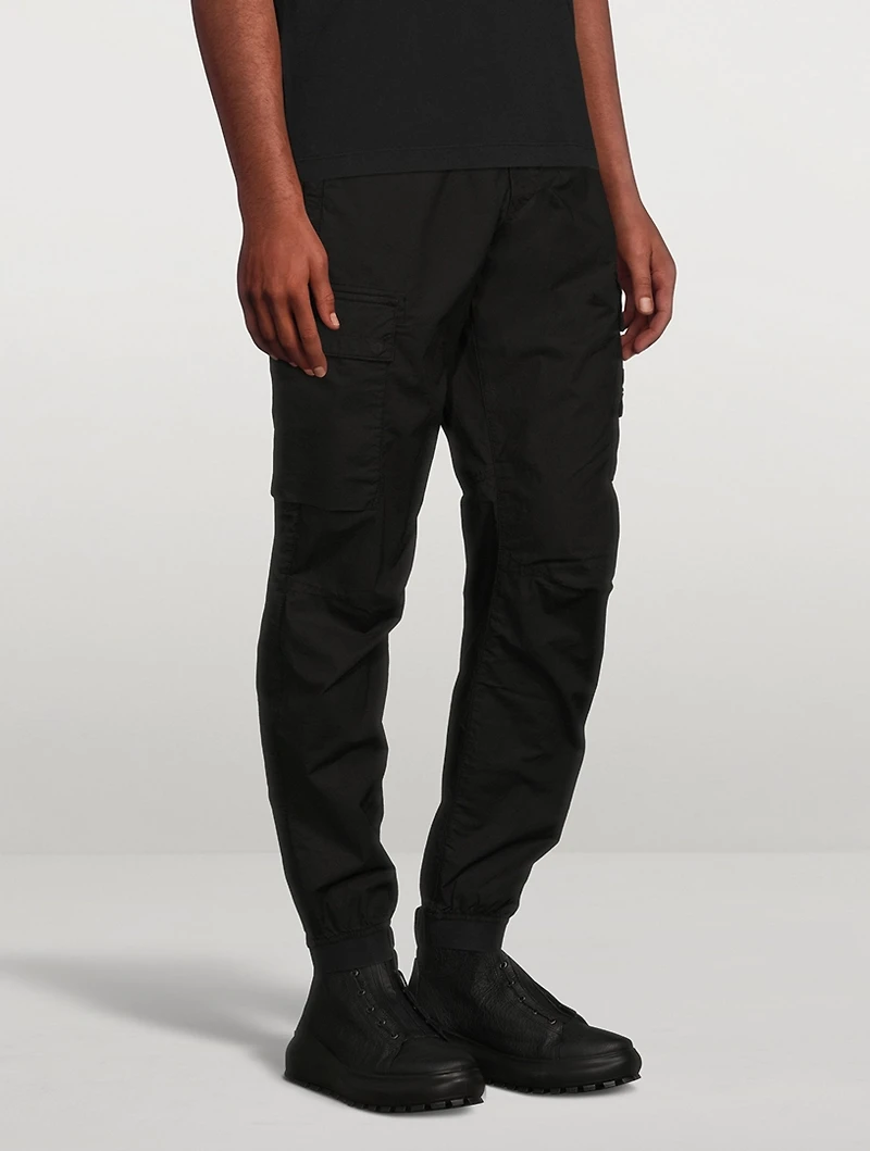 Garment-Dyed Stretch Cotton Tela Pants
