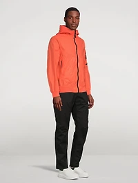 Nylon Zip Jacket With Hood